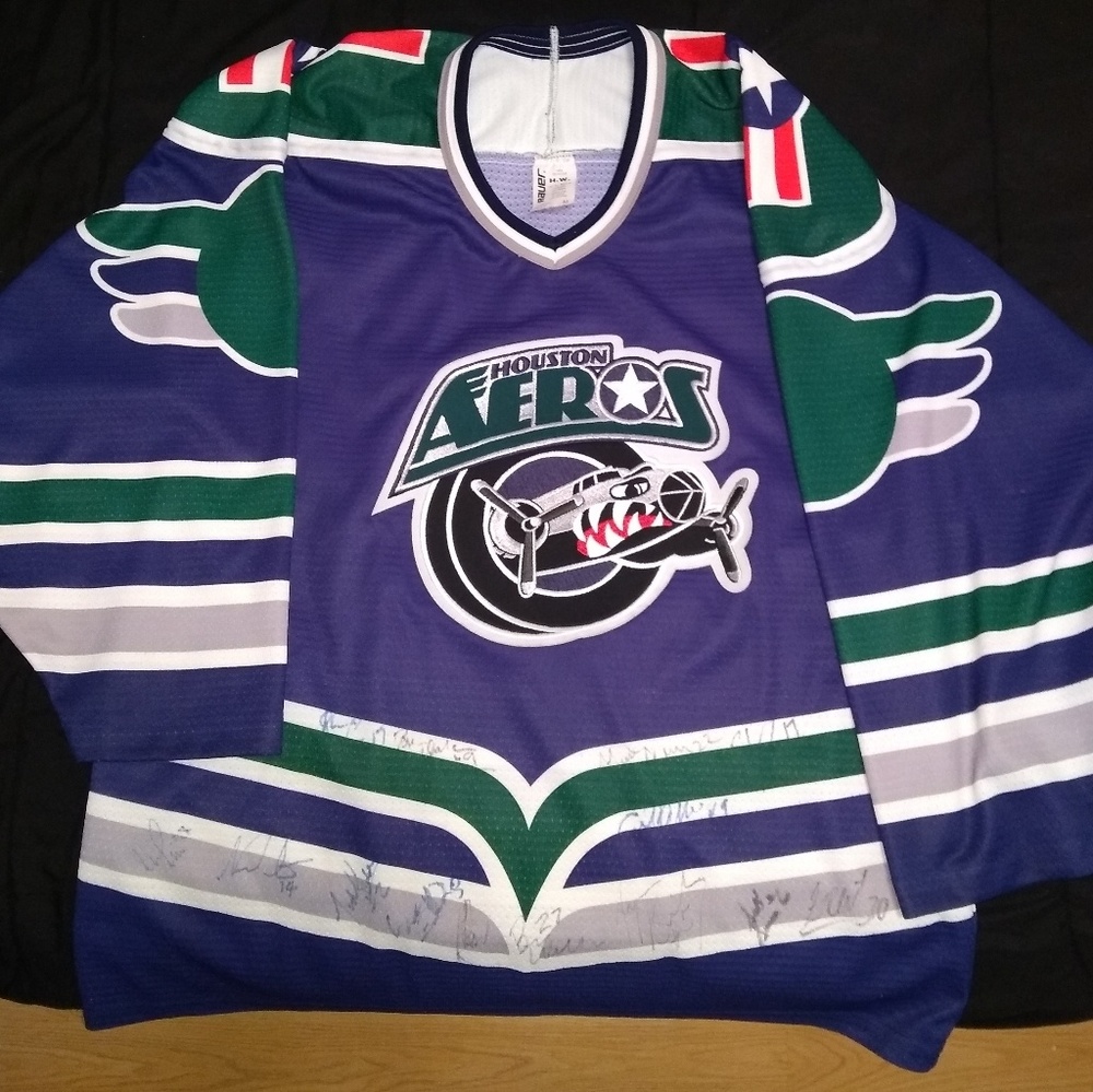 Houston Aeros autographed jersey